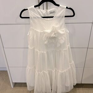 Molly bracken dress white with flower and pearl